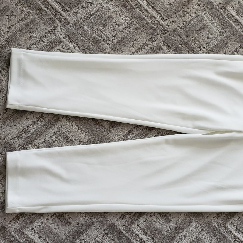 KARL LAGERFELD LORKC239 Womens White Dress Business Lined Pants size 10